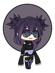 cute gacha girl - kira pastel goth chibi girl