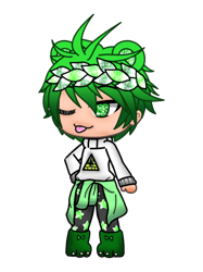 green gacha character