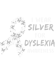 dyslexia awareness i wear silver ribbon learning reading son