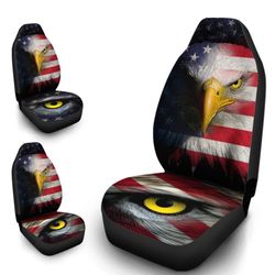 cool eye eagle car seat covers custom american flag car accessories