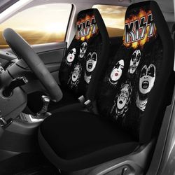 kiss band art rock band car seat covers amazing fan gift