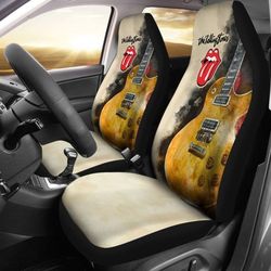 the rolling stones car seat covers guitar rock band fan