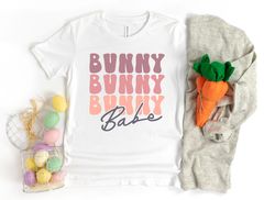 Bunny Bunny Bunny Babe Shirt, Easter Vibes Shirt, Easter Bunny Babe Shirt, Easter Bunny Ears Shirt, Woman Easter Shirt,