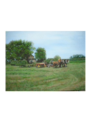 amish hay day acrylic block