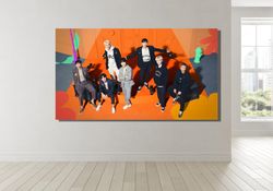 bts wall art home decor,k-pop canvas wall art,group canvas,k-pop canvas