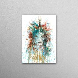 glass wall decor, mural art, glass printing, abstract woman canvas, abstract glass wall art, abstract woman glass, woman