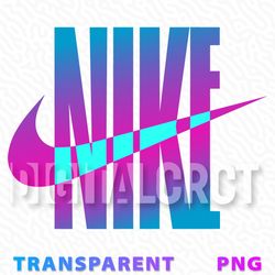 nike logo in vibrant colors. transparent png for design projects