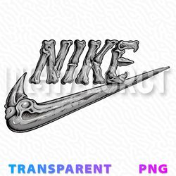 nike logo design with bone art swoosh