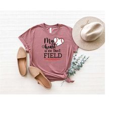 my heart is on field shirt, boy and