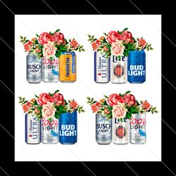 beer cans flowers sublimation download png file beer can floral
