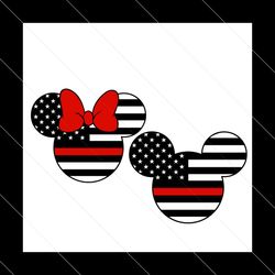 american flag mickey & minnie svg png, disney svg, american flag svg