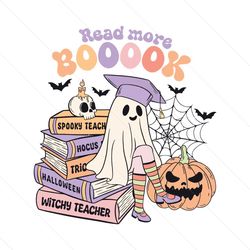 read more books svg spooky teacher ghost svg