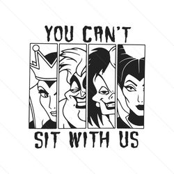 you cant sit with us halloween witches svg