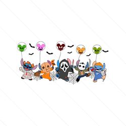 stitch horror mouse cartoon balloon halloween svg