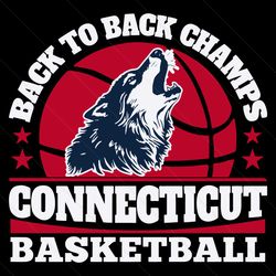 back to back champs connecticut basketball svg