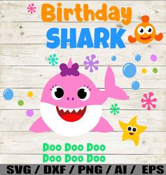 bundle baby shark svg, baby shark birthday svg, shark bundle svg, baby shark cricut birthday shark svg, layered svg, cri