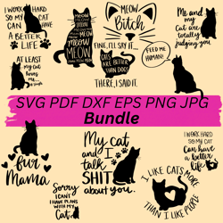 funny cat svg bundle, cat svg, kitten svg, cat lady svg, crazy cat lady svg, cat lover svg, cats svg, kitty svg, cut