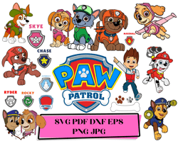 paw patrol bundle svg, paw patrol cut file, paw patrol vector, cartoon svg, png, dxf, eps digital file paw patrol svg,pa