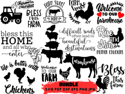 farm svg bundle farme svg bundle, farme animals svg, farme house svg, chicken svg pdf dxf eps png jpg