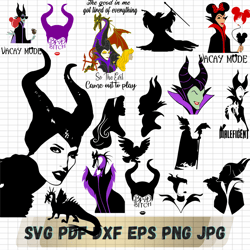 maleficent svg bundle, halloween svg, disney villain svg, maleficent clip art, maleficent vector, maleficent cut file, m