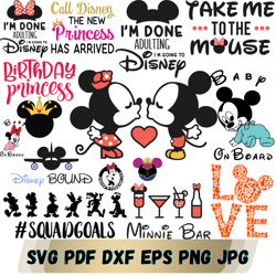 bundle minnie princess svg, disney svg, mickey svg , mickey minnie bundle svg, disney movie svg, cartoon