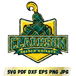 bundle logo clarkson golden knights svg eps dxf png file