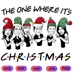 friends christmas characters svg