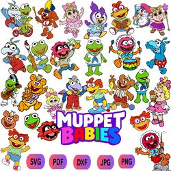 bundle muppet babies, svg, png, dxf, eps and pdf