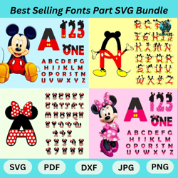 best selling font svg bundle svg, eps, dxg, png digital file, high quality