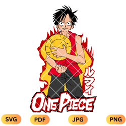 luffy svg, one piece svg, manga svg,japanese svg - anime svg png, cutting files for the cricut, clipart, cut file, svg