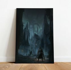 bloodborne canvas, canvas wall art, rolled canvas print, canvas wall print, game canvas-1