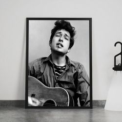 bob dylan canvas, singer wall art, rolled canvas print, canvas wall print, musical canvas