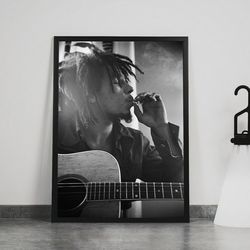 bob marley canvas, singer wall art, rolled canvas print, canvas wall print, musical canvas