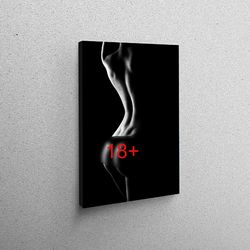 canvas, wall art, wall art canvas, sensual printed, sexy woman art canvas, bedroom art, naked woman canvas canvas, matur