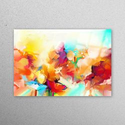 wall decor, tempered glass, mural art, colorful painting, abstract glass wall, contemporary glass printing, modern glass
