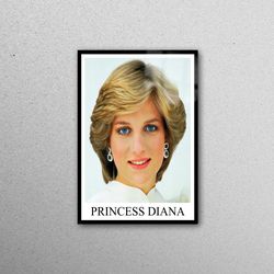 wall decor, wall art, glass printing, princess diana, portrait tempered glass, portre wall decor, famous quote wall art,