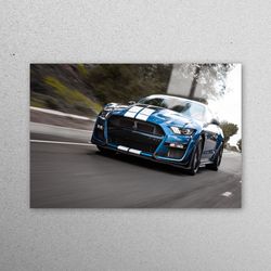 wall decor, wall art, glass printing, mustang lover gift glass, ford mustang glass wall art, shelby cobra glass art, car