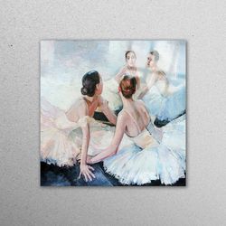 wall decoration, glass wall decor, glass wall art, ballet painting print, ballet glass wall art, ballet for gift glass w