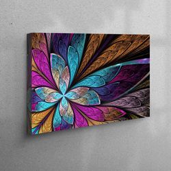 butterfly wall art, beautiful wall decor, fractal wall art, butterfly canvas, large wall art, modern wall art, colorful