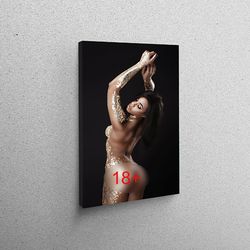 canvas art, 3d canvas, large canvas, naked woman photo, contemporary canvas print, woman butt canvas, sensual art, woman