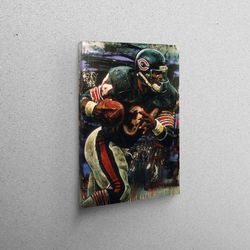 canvas art, 3d wall art, canvas gift, walter payton canvas decor, man cave canvas print, motivation canvas decor,