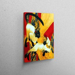 canvas art, canvas decor, canvas, siamese cats canvas decor, famous canvas print, oil painting print, klimt cats art can