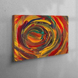 Canvas Art, Canvas Home Decor, Wall Decor, Red And Yellow Painting, Modern Wall Art, Colorful Canvas Print, Acrylc Art,