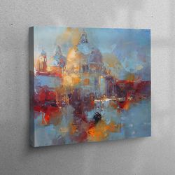 wall art, canvas art, 3d canvas, venice landscape printing, abstract landscape canvas, venice landscape wall decor,