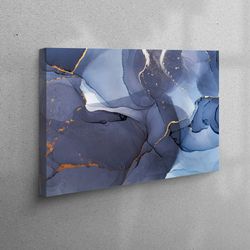 wall art, canvas wall art, canvas print, blue printed, abstract canvas art, alcohol ink canvas print, modern canvas art,