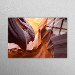 wall art, glass wall decor, wall decor, antelope canyon photography, canyon landscape glass, antelope canyon glass art,