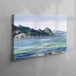 wall decor, canvas gift, canvas decor, abstract sea landscape, landscape artwork, abstract landscape printed, nature lan