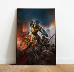 warhammer canvas, canvas wall art, rolled canvas print, canvas wall print, game canvas-1