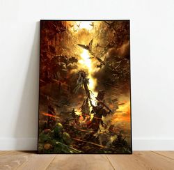 warhammer canvas, canvas wall art, rolled canvas print, canvas wall print, game canvas-2