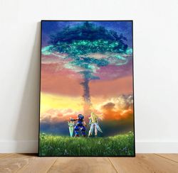 xenoblade chronicles canvas, canvas wall art, rolled canvas print, canvas wall print, game canvas